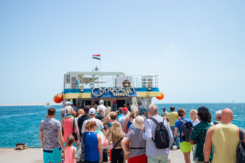 Hurghada: Wycieczka z nurkowaniem pół-łodzią podwodną Paradise Island