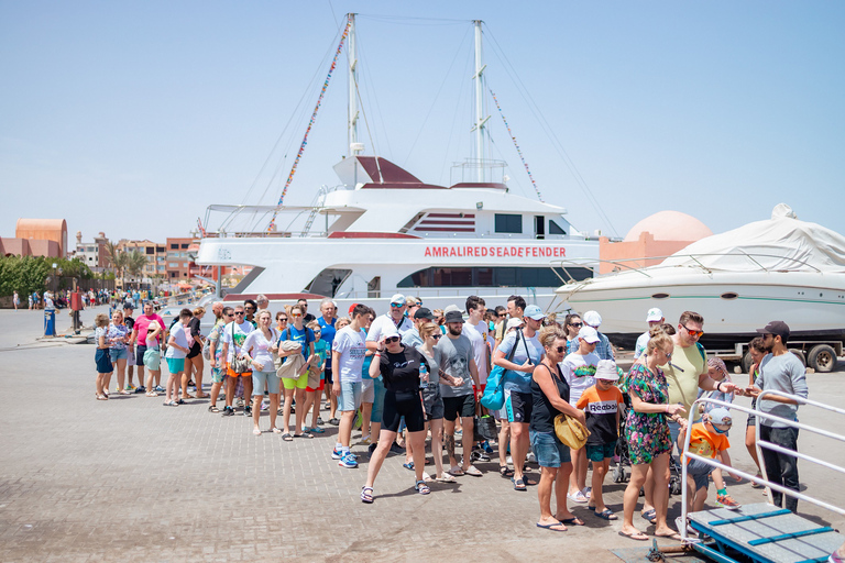 Hurghada: Wycieczka z nurkowaniem pół-łodzią podwodną Paradise Island