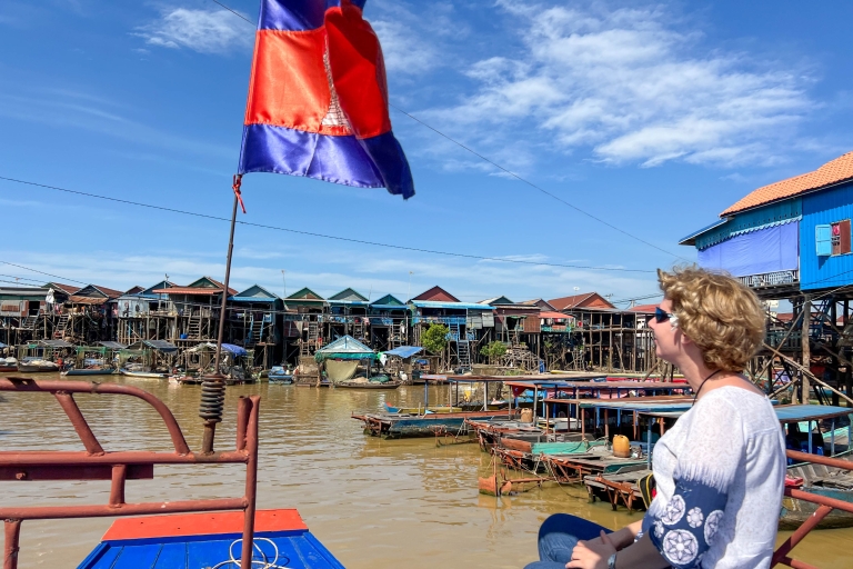 Siem Reap: boottocht Kampong Phluk en Tonle Sap bij zonsondergang