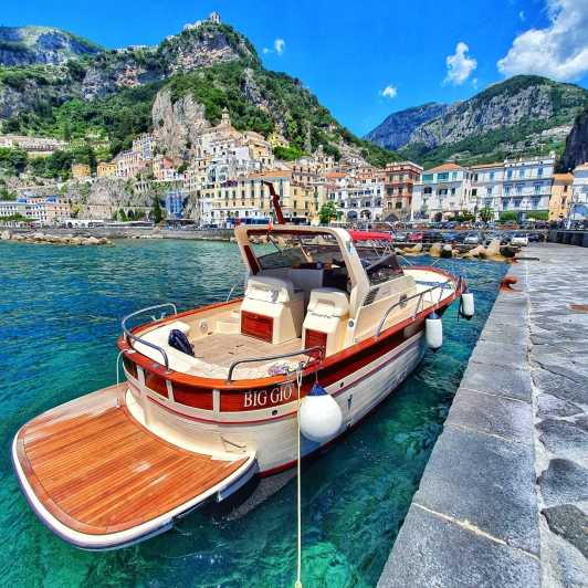 De Sorrento: Passeio de barco em Positano e Amalfi com traslado