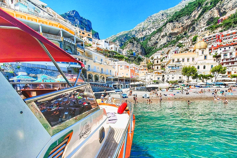 De Sorrento: Passeio de barco em Positano e Amalfi com trasladoDe Sorrento: passeio de barco em Positano e Amalfi com traslado