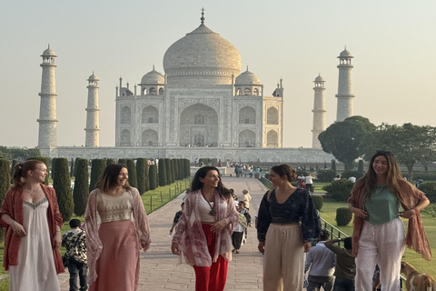 Desde Delhi: Visita al Taj Mahal al amanecer y al Fuerte de Agra en coche con aire acondicionado