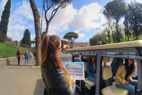 Roma: Tour nocturno de la ciudad en carrito de golf