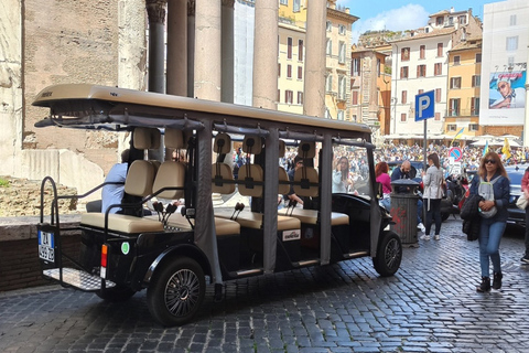 Roma: Tour nocturno de la ciudad en carrito de golf