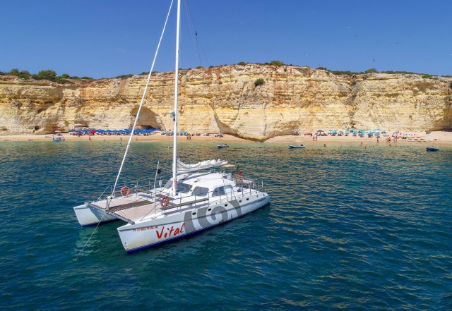 Vilamoura Guided Sightseeing Cruise with Beach BBQ & Drinks