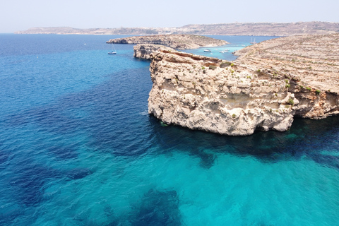 Vanuit Sliema: cruise naar Comino, Crystal Lagoon en Blue Lagoon