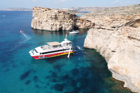 Vanuit Sliema: cruise naar Comino, Crystal Lagoon en Blue Lagoon