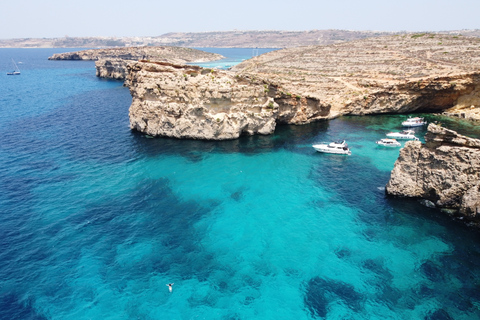 From Sliema: Comino, Crystal Lagoon, and Blue Lagoon Cruise