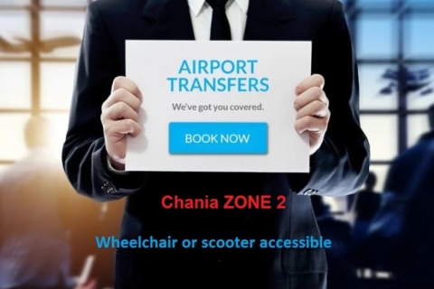 Chania Airport (CHQ) to/from Chania suburbs- Zone 2 Chania Airport (CHQ) to/from Chania suburbs- Zone 2- up to 6