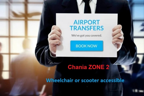 Chania Airport (CHQ) to/from Chania suburbs- Zone 2 Chania Airport (CHQ) to/from Chania suburbs- Zone 2- up to 6