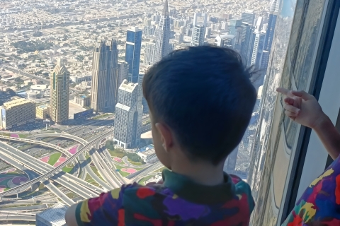 Dubaï : Visite d'une demi-journée avec billet pour la Mosquée bleue et Burj KhalifaVisite partagée en allemand ou en espagnol