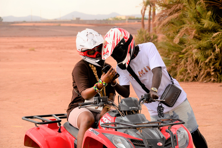 Verkenning op een quad à travers la Palmeraie de Marrakech