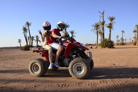 Verkenning op een quad à travers la Palmeraie de Marrakech