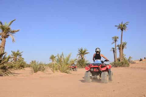 Verkenning op een quad à travers la Palmeraie de Marrakech