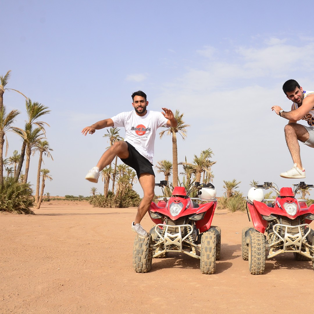 Marrakech : Visite guidée de la Palmeraie en quad avec pause thé - quad