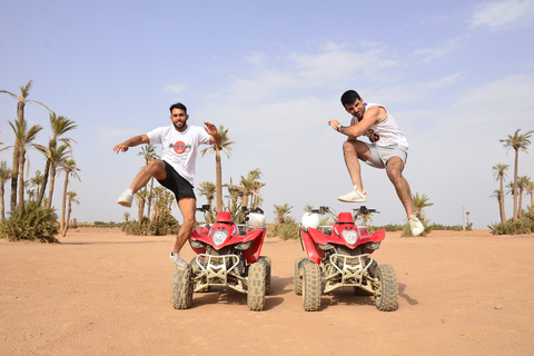 Verkenning op een quad à travers la Palmeraie de Marrakech