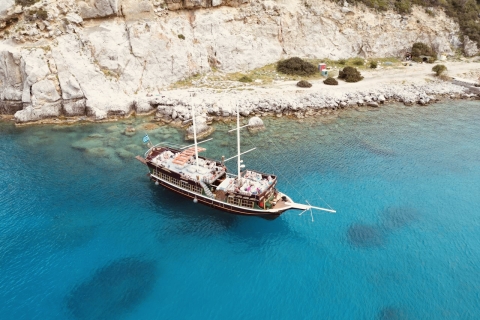 Rhodes: All Inclusive Day Cruise with BBQ & Unlimited DrinksBoat Trip with 1 Bean Bag/Cushion Per Person on Top Deck