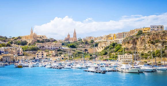 Da Sliema: Tour in barca e autobus di Gozo, Comino e della laguna blu
