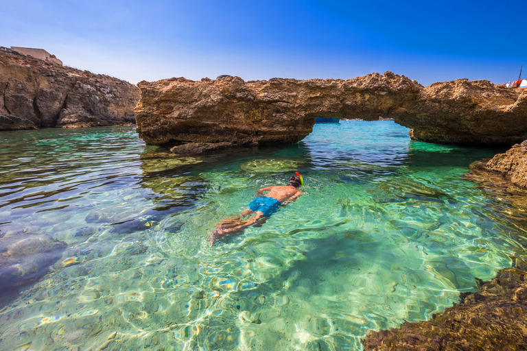 From Sliema: Gozo, Comino & The Blue Lagoon Boat & Bus Tour