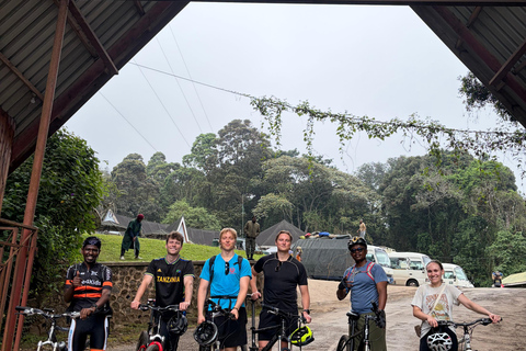 From Moshi: Kilimanjaro Mweka Gate Guided Cycling Tour