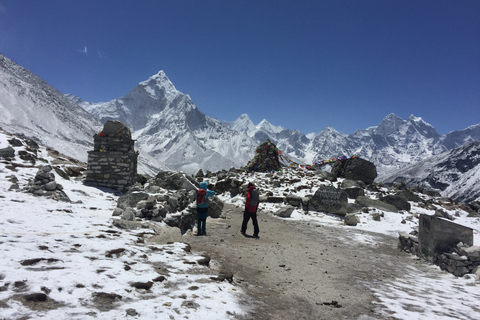 Caminhada no acampamento base do Everest