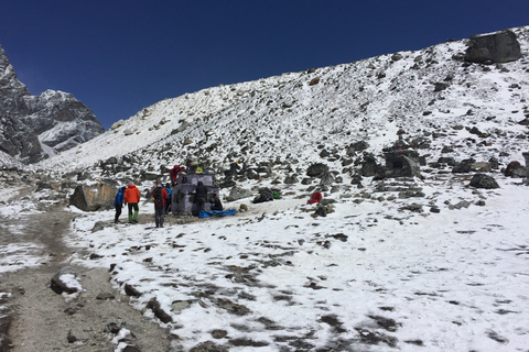 Caminhada no acampamento base do Everest