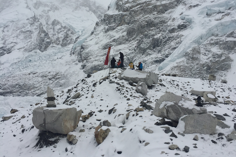 Caminhada no acampamento base do Everest