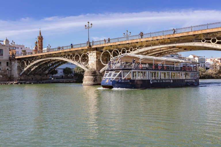 Sevilla compleet: toeristische bus+panoramacruise+flamencoshowSevilla Golden: toeristische bus + panoramische cruise + flamencoshow