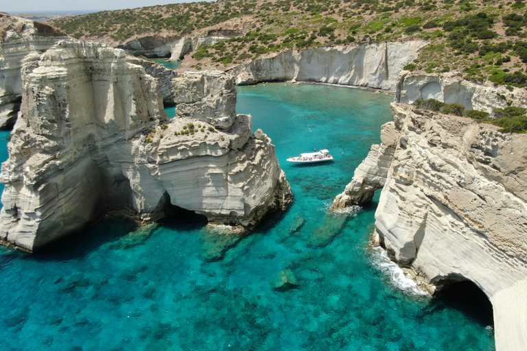 Milos: Half-Day Speedboat Cruise to Kleftiko with Snorkeling Shared Half-Day Speedboat Cruise with Snorkelling