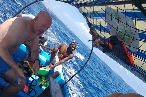 Delfiny i nurkowanie z rurką na Zanzibarze: wycieczka na wyspę MnembaDelfiny i snorkeling na Zanzibarze: wycieczka na wyspę Mnemba
