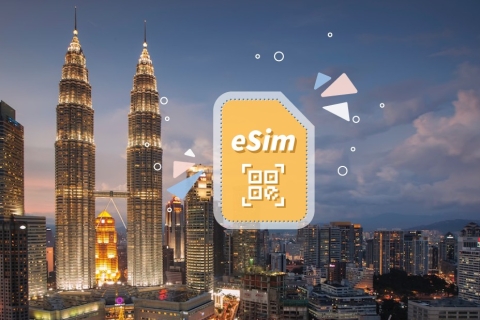 Maleisië: eSim mobiel data-abonnement1GB/3 Dagen voor 8 landen