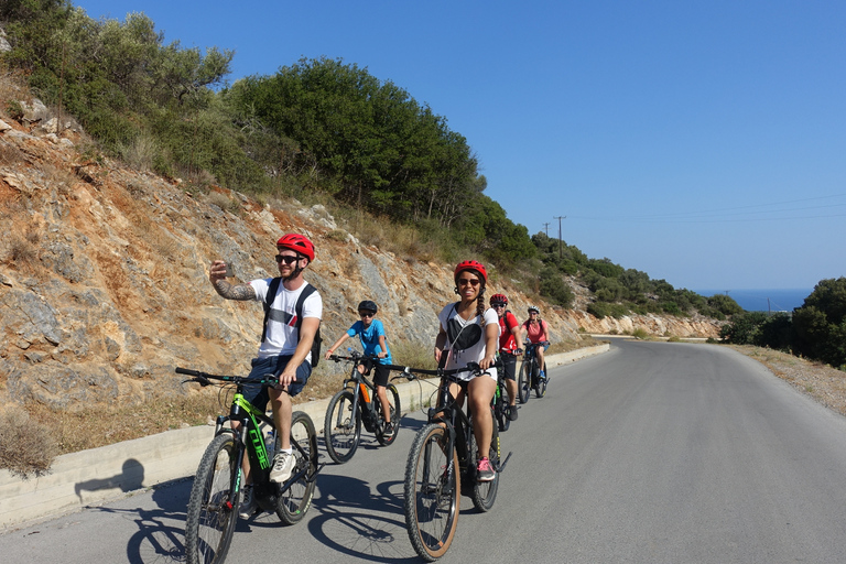 Pequenos vilarejos e a natureza de Creta. Passeio de E-BikeDe Analipsi: passeio off-road de bicicleta elétrica