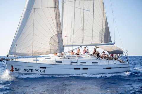 Héraklion : Excursion en voilier l'après-midi vers l'île de Dia avec repasExcursion à la voile d'Agia Pelagia à Hersonissos