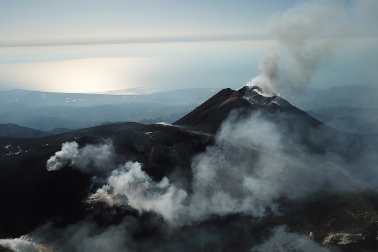 Cratères du sommet de l'Etna depuis l'Etna nord