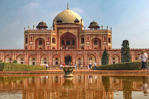 Tour panoramico privato serale di DelhiTour privato di mezza giornata di Delhi in auto con aria condizionata senza ingressi