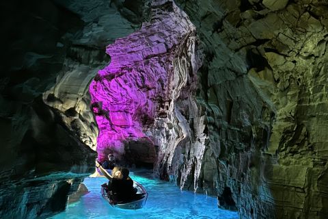 From Pula: Blue Cave Transparent Kayak Glow Night Tour