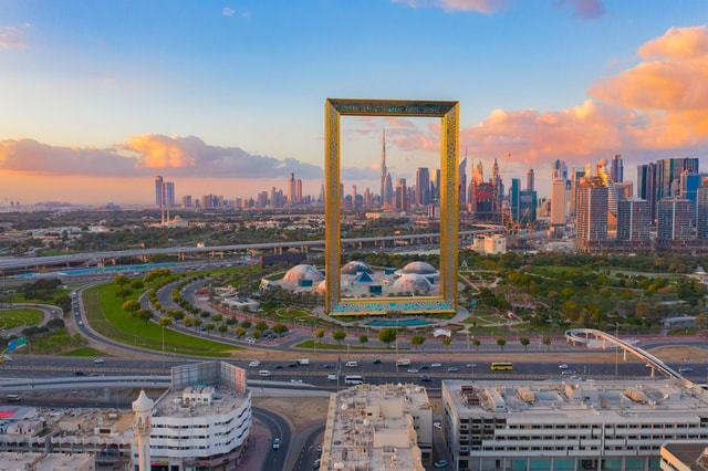 Visit Dubai Frame Tickets, Creek, Souks & Blue Mosque Guided Tour in Dubai