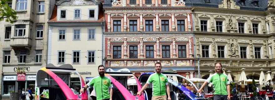 Erfurt : visite guidée privée de la vieille ville en pousse-pousse électrique