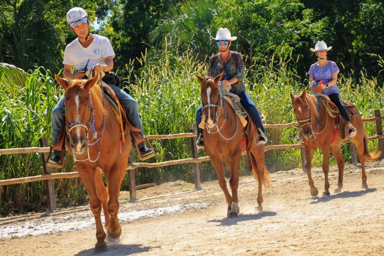 Horseback riding at Rancho Bonanza and Cenote swim