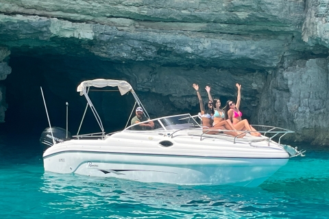 Sliema Alquiler Barco Privado Comino, Laguna Azul, GozoGozo y Comino por Ranieri Sea Lady 24ft