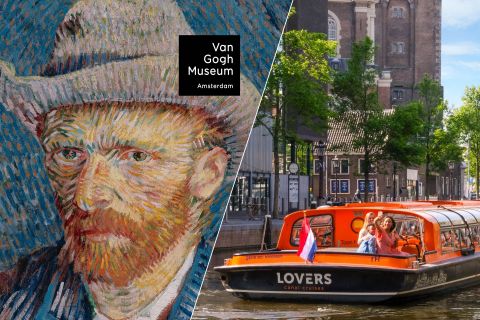 Amsterdam: Kanavaristeily ja lippu Van Gogh -museoon