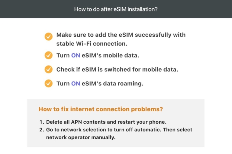 Italy/Europe: eSim Mobile Data Plan 3GB/5 Days