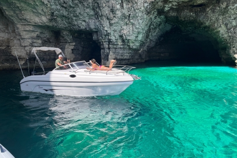Sliema privébootcharter Comino, Blue Lagoon, GozoComino door Ranieri Sea Lady 24ft