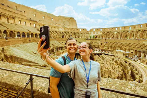 Colosseum, Forum Romanum ja Palatinuksen kukkula.