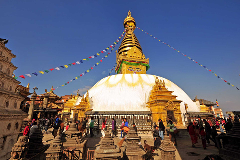 Katmandu: excursão guiada de meio dia a Swambhunath e Durbar Square