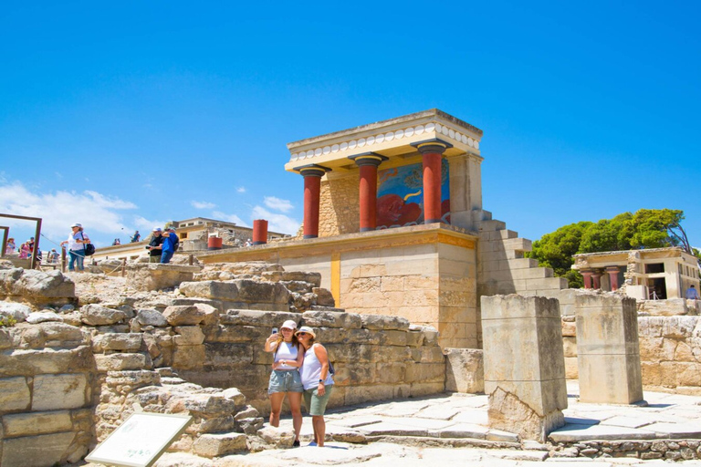 Heraklion: Knossos & Archeol. Museum-e-tickets en stadsaudio