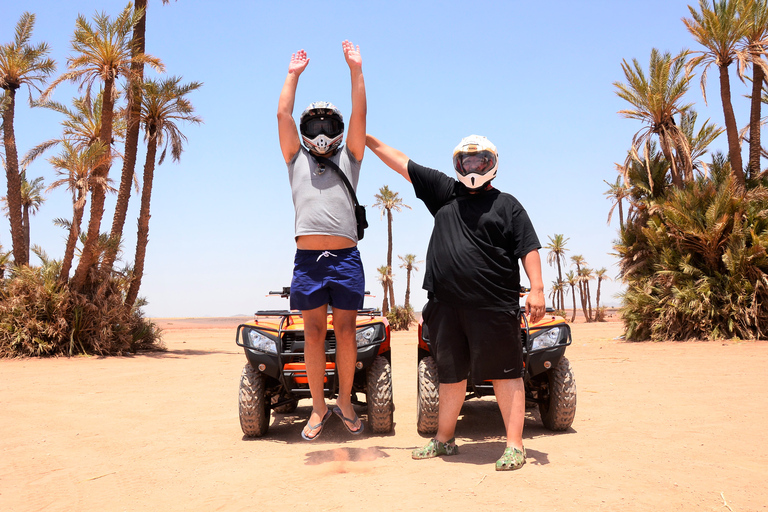 Verkenning op een quad à travers la Palmeraie de Marrakech