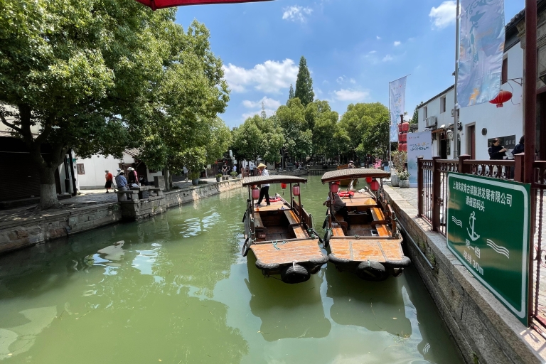 Visite privée de la ville d'eau de Zhujiajiao : Demi-journée avec promenade en bateau