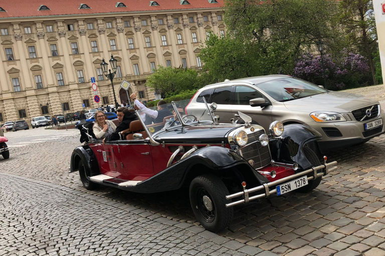 Prague streets in Vintage convertible, Prague castle tour Prague: Old Town and Prague castle sightseeing tour