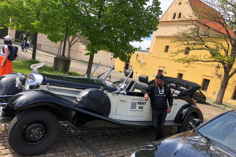 Prague streets in Vintage convertible, Prague castle tour Prague: Old Town and Prague castle sightseeing tour